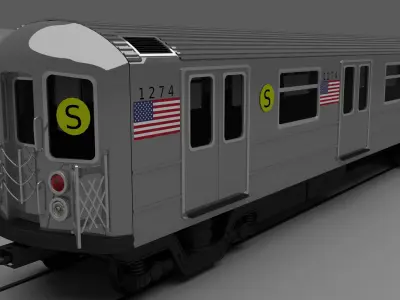 New York subway train 3D model