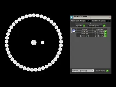 Messika Ring Gold 3D print model