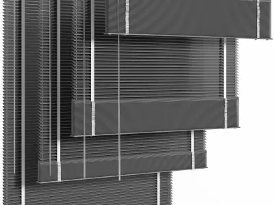 Wooden planks and vertical garden 06 3D model