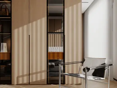 Bedroom interior scenes 3D model 21