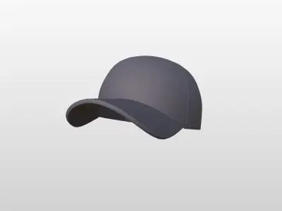 Grey Cap Low-poly 3D model
