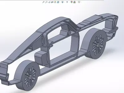 Sport Car GT500 2D Figure 3D print model