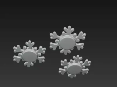 Snowflake Tealight Candle Holders  Set of 3 3D print model
