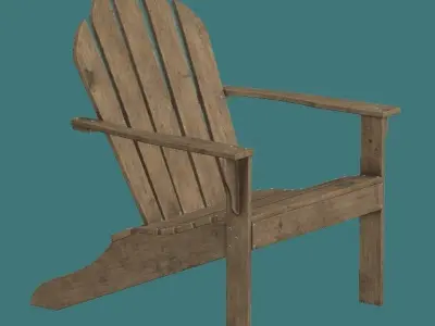 Adirondack chair Low-poly 3D model