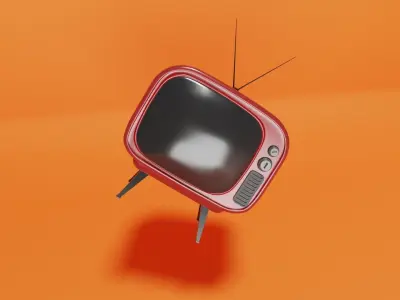 Cartoon Retro Television 3D model