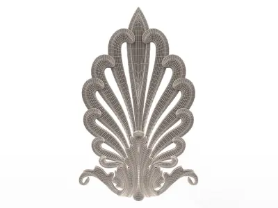 Shell Carved Decoration Low-poly 3D model