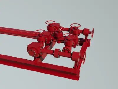 Oil storage tank Low-poly 3D model