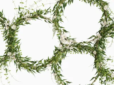 Green wreaths 3D model
