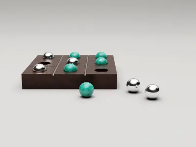 Tic Tac Toe Set 3D model