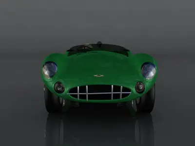 Aston Martin DBR1 Low-poly 3D model