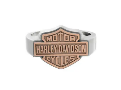 N180 HD02 Harley-Davidson signet ring 3D print model