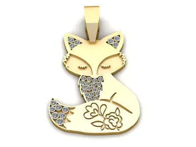 FEMALE CAT PENDANT 3D PRINTABLE MODEL  3D print model