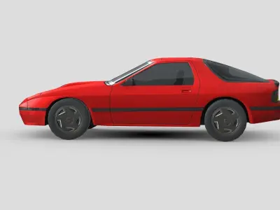 Mazda RX-7 Coupe 1985 Low-poly 3D model