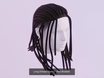 Braided Dreadlocks by Tiko 3D Model Collection