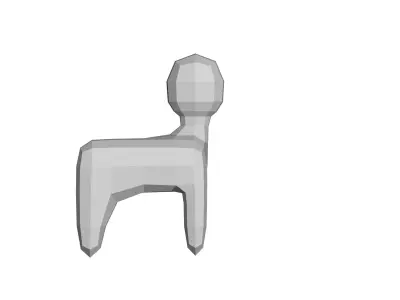 low poly animal Low-poly 3D model