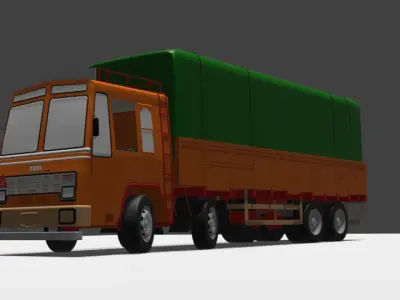 TATA 12 WHEELER TRUCK Low-poly 3D model