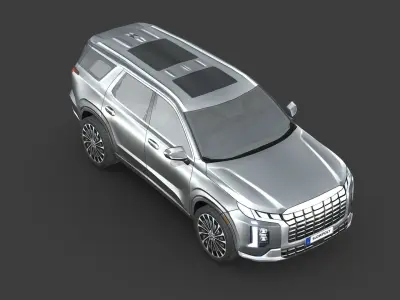 Hyundai Palisade 2023 Low-poly 3D model