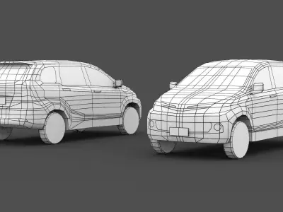Low Poly Toyota Avanza Low-poly 3D model