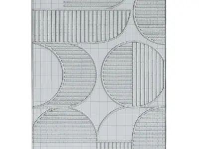 Lotus Leo Rug in Beige 3D model