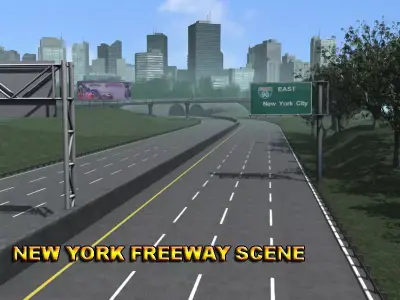 New York Freeway Scene 3D model