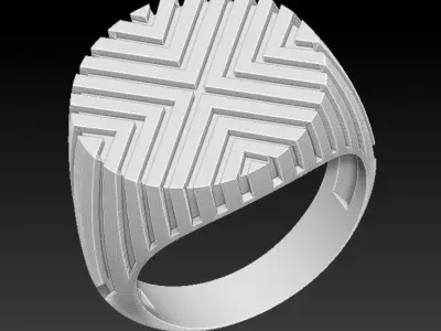 Modern X Ring 3D print model