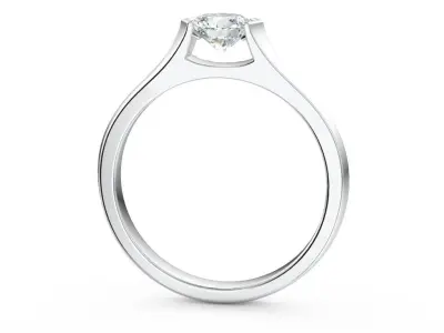 Ring with one gemstone Free 3D model buy