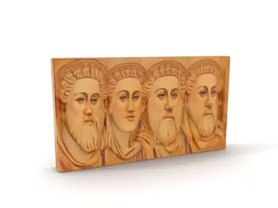 Historical Frieze Relief model pack Low-poly 3D model