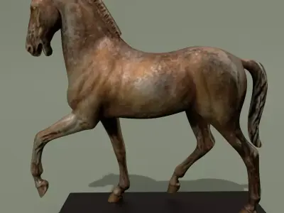 Horse Statuette X 3D model