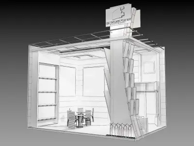 Booth Exhibition Stand a360b 3D model