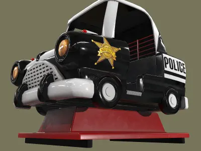 Police Coin Operated Ride  Low-poly 3D model