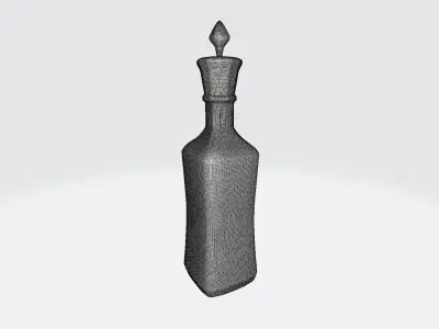  Glass Perfume Bottle Spraying On 3d High Render  3D model