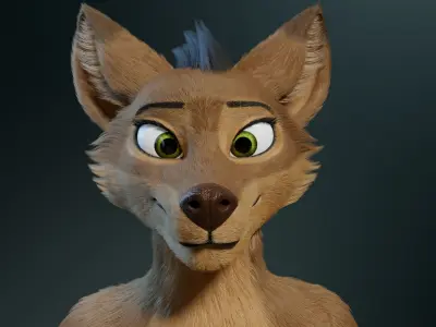 Cassandra Anthro Wolf 3D model