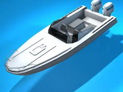 Motor boat 3D model