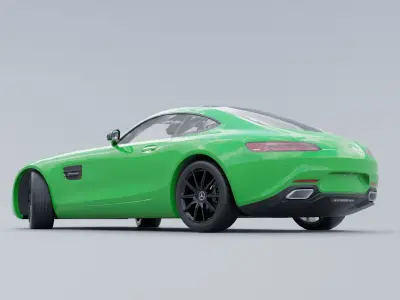 Mercedes-Benz AMG GT 2015 Low-poly 3D model