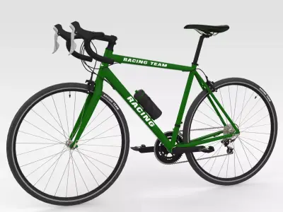 Racing Bicycle - Green 3D model