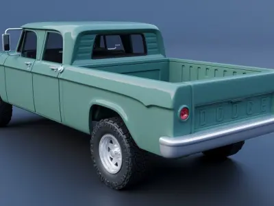 Dodge W200 Power Wagon Crew Cab 1962 3D print model