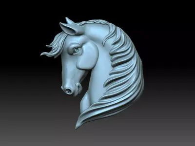 Horse head 3D print model