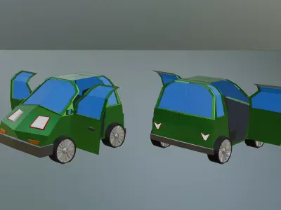 Cartoon Low-poly car 3D Model Pack Low-poly 3D model