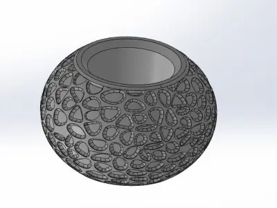 organic graphics pattern vase 3D print model