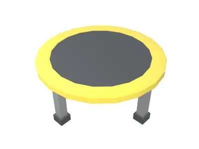 Trampoline v1 005 Low-poly 3D model