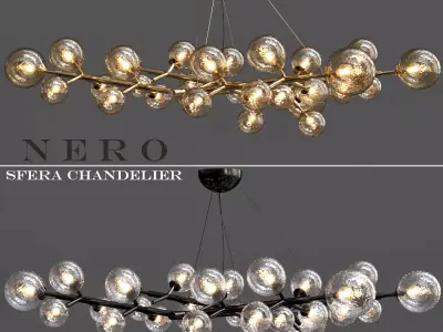 BLACK NICKEL CHANDELIER 3D model