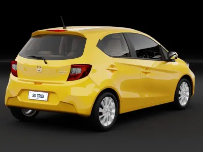 Honda Brio Satya 2020 With Interior HQ Low Poly Low-poly 3D model