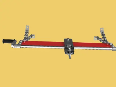 LOAD LEVELER ENGINE HOIST LIFT CRANE BALANCER ENGINE CHAINS HOOK 3D model