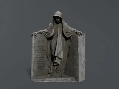 Dark Woman Low-poly 3D model