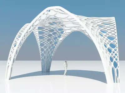 Futuristic pergola 3D model