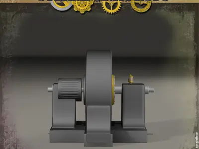 Steampunk Dynamo 3D model