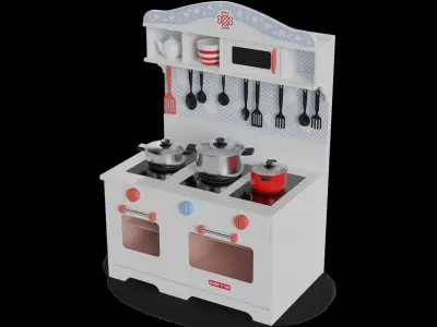 Cars and action games Play Kitchen Set 3D model