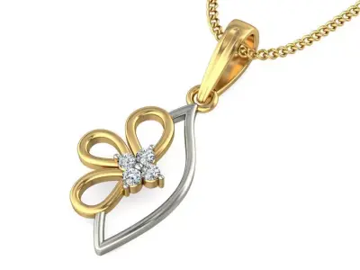 Solitaire Women Pendant 3dm STL OBJ FBX Renders Details 3D print model 54