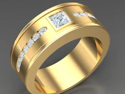 Luxury Men Rings Designs 6MR019 3D print model