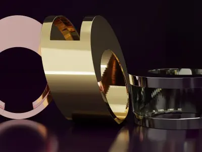 free form ring N63 Free 3D print model